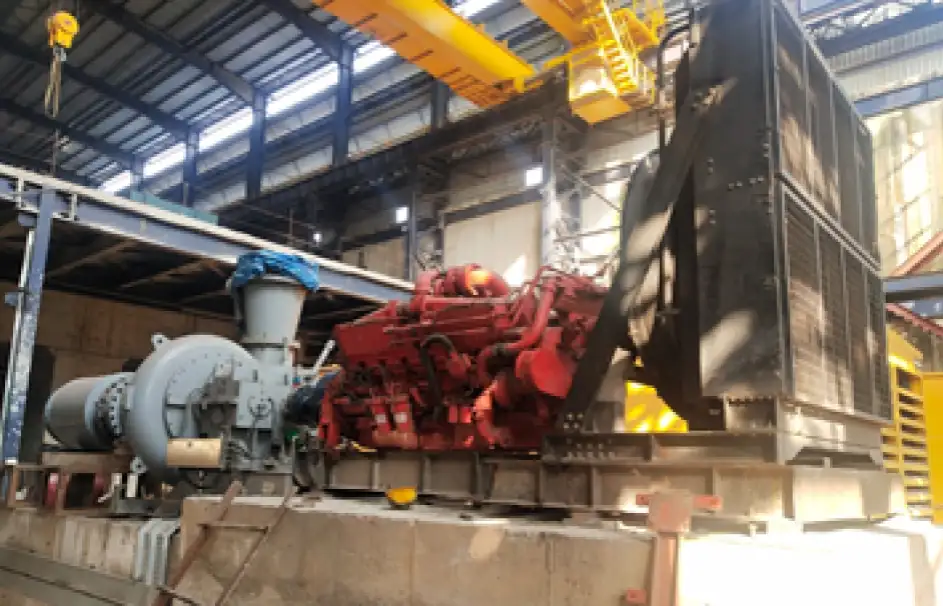 Erection of High Pressure Emergency Blower at site